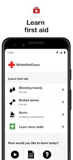 First aid by British Red Cross - Image screenshot of android app