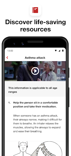 First aid by British Red Cross - Image screenshot of android app