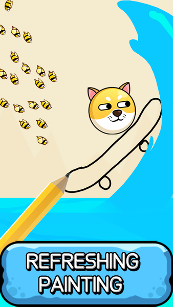 Cuddly Doge: Draw Line - عکس بازی موبایلی اندروید