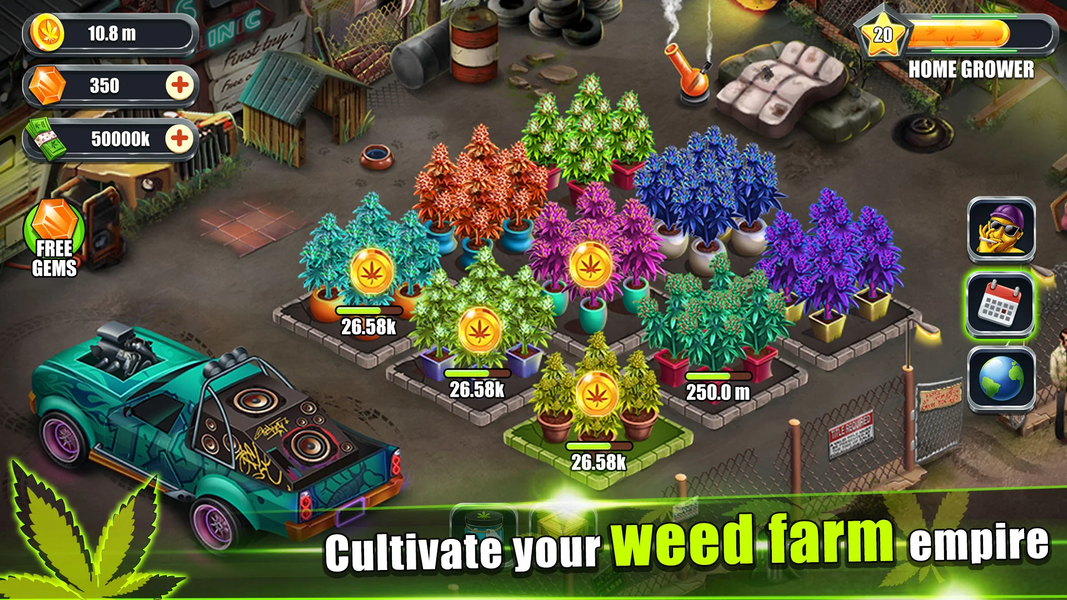 Weed Farm - Idle Tycoon Games - Gameplay image of android game