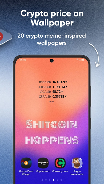 Bitcoin & Crypto Price Widget - Image screenshot of android app