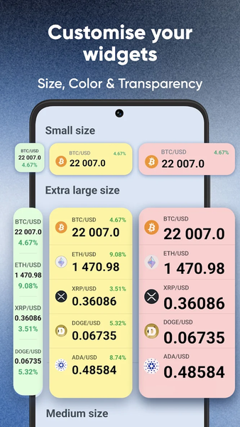 Bitcoin & Crypto Price Widget - Image screenshot of android app