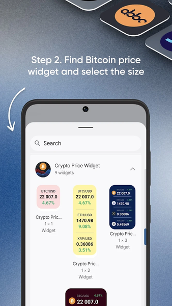 Bitcoin & Crypto Price Widget - Image screenshot of android app