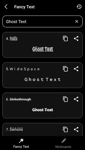 Cool Text, Ghost Text & Symbol - عکس برنامه موبایلی اندروید