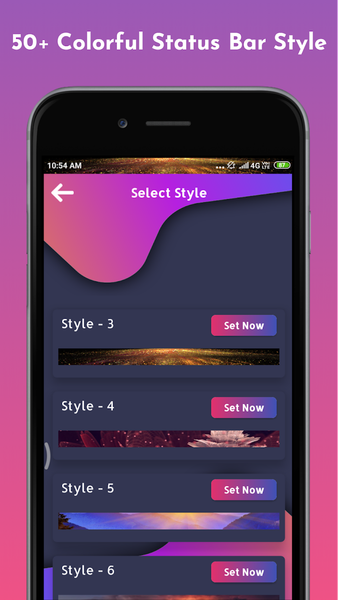 Customized Color Status Bar - Image screenshot of android app