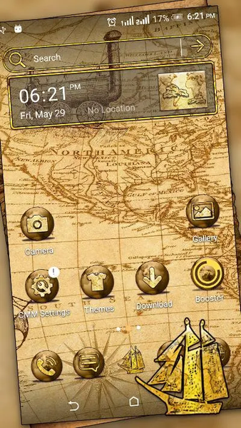 Ancient Map Launcher Theme - Image screenshot of android app