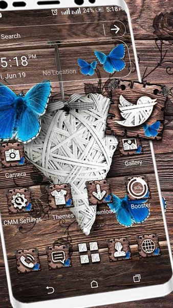 Butterfly Wooden Launcher - Image screenshot of android app