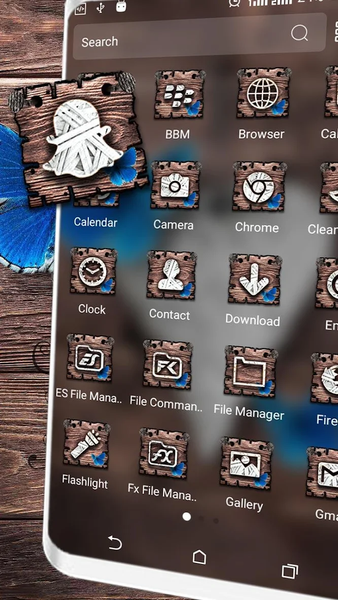 Butterfly Wooden Launcher - Image screenshot of android app