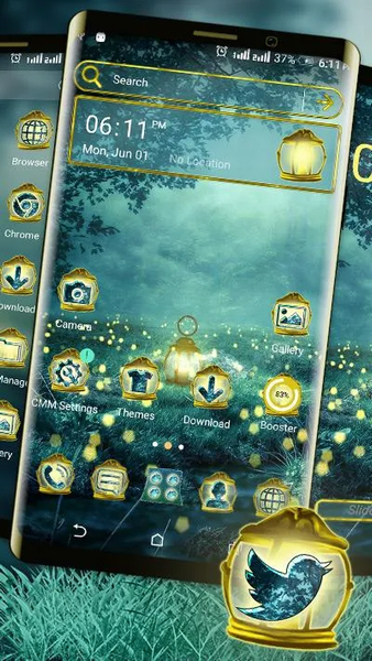 Fireflies Light Lamp Theme - Image screenshot of android app