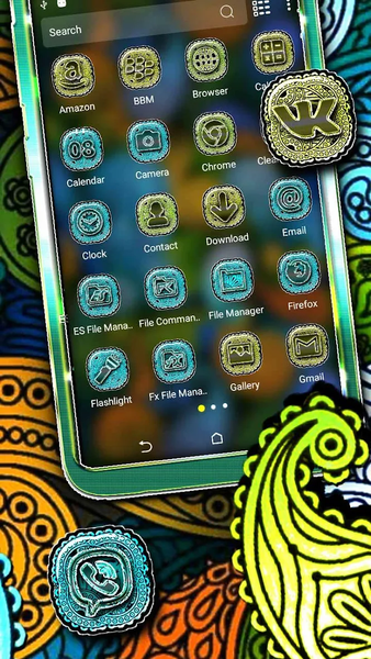 Floral Design Launcher Theme - Image screenshot of android app