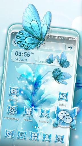 Flower Butterfly Glitter Theme - Image screenshot of android app