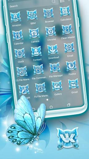 Flower Butterfly Glitter Theme - Image screenshot of android app