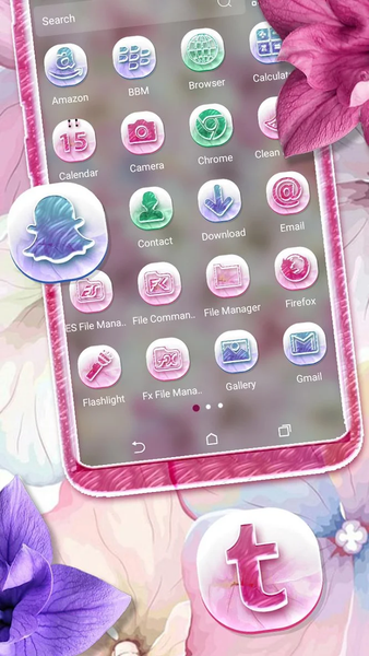 Hydrangea Flower LauncherTheme - Image screenshot of android app