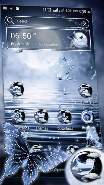 Lake Moon Night Launcher Theme - Image screenshot of android app