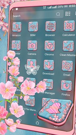 Pink Spring Flowers Theme - Image screenshot of android app