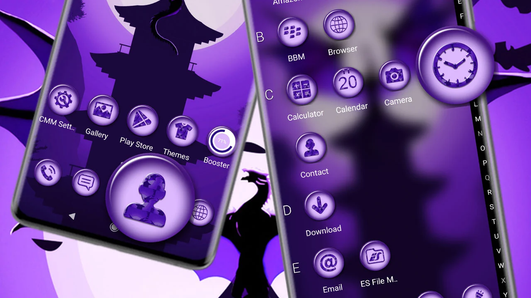 Purple Bat Theme - Image screenshot of android app