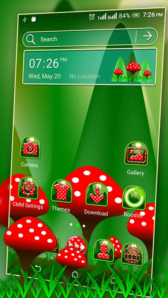 Red Mushroom Green Theme - Image screenshot of android app