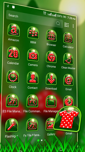 Red Mushroom Green Theme - Image screenshot of android app