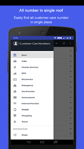 Customer Care Numbers - عکس برنامه موبایلی اندروید