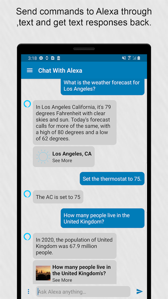 Chat With Alexa - عکس برنامه موبایلی اندروید