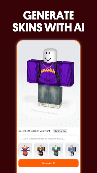 Customuse: Skins Maker Roblox - عکس برنامه موبایلی اندروید