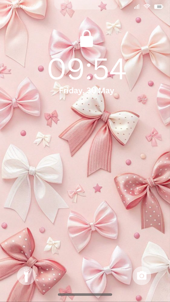 Bow Wallpaper Cute Backgrounds - Image screenshot of android app