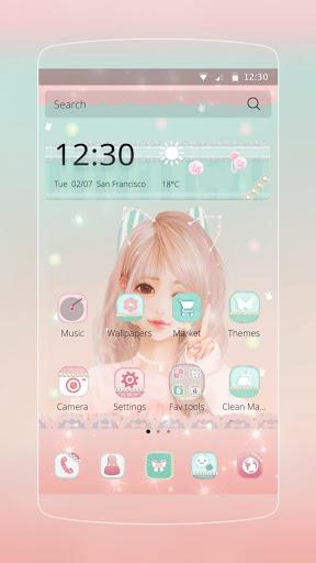 Cute Girl Theme - Image screenshot of android app