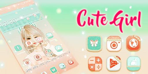 Cute Girl Theme - عکس برنامه موبایلی اندروید