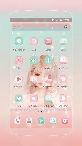 Cute Girl Theme - عکس برنامه موبایلی اندروید