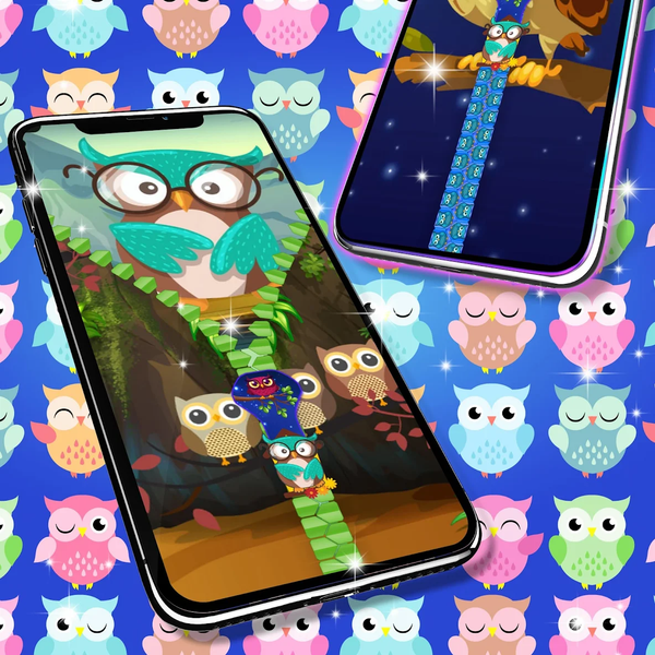 Cute owl lock screen - Image screenshot of android app