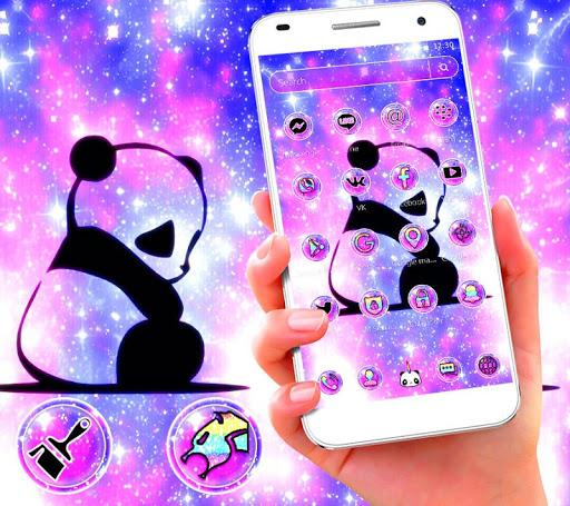 Cute Panda Galaxy Theme - Image screenshot of android app