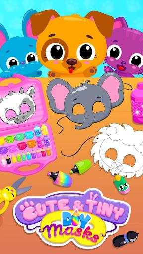 Cute & Tiny DIY Mask Party - Art & Coloring Fun - Gameplay image of android game