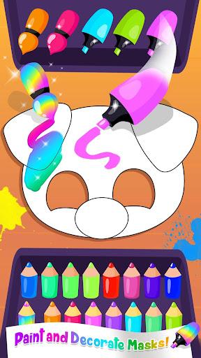 Cute & Tiny DIY Mask Party - Art & Coloring Fun - Gameplay image of android game