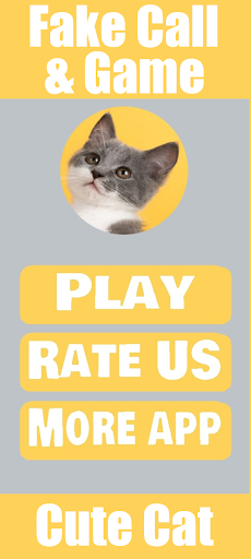 Fake Call Cute Cat Game - Image screenshot of android app
