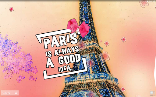 Cute Paris Live Wallpaper - Image screenshot of android app