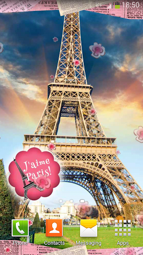 Cute Paris Live Wallpaper - Image screenshot of android app
