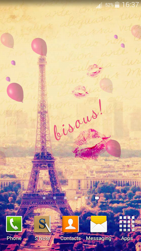 Cute Paris Live Wallpaper - Image screenshot of android app