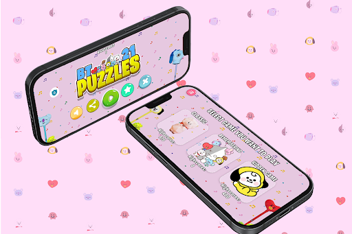 Cute BT21 Puzzel Star For Bts - Gameplay image of android game