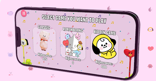 Cute BT21 Puzzel Star For Bts - Gameplay image of android game