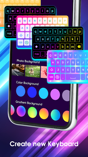 Neon LED Keyboard: RGB & Emoji - Image screenshot of android app