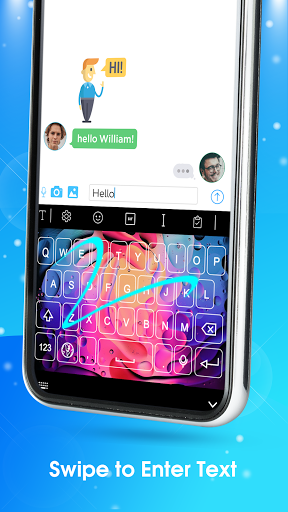 Neon LED Keyboard: RGB & Emoji - Image screenshot of android app