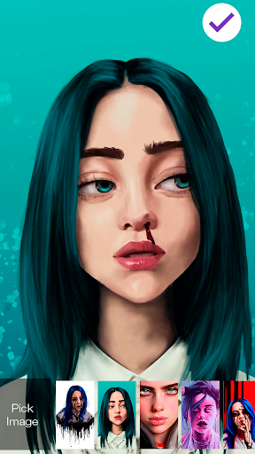 Billie Eilish Singer Art Girl Copy Cat  Wallpaper - عکس برنامه موبایلی اندروید