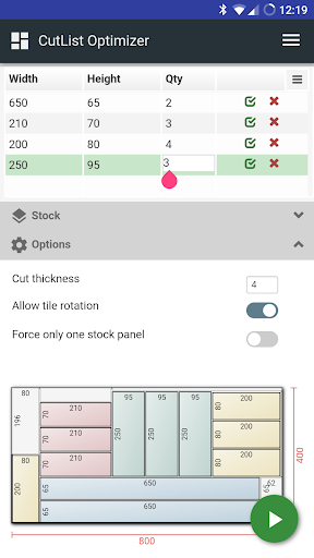 CutList Optimizer - Image screenshot of android app