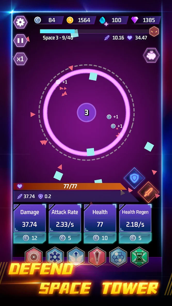 Space Tower - Galaxy Tower TD - Gameplay image of android game