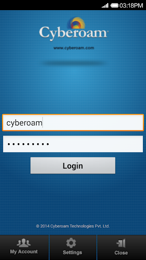 Cyberoam iAccess - Image screenshot of android app