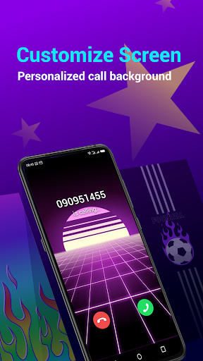 Magic Flash Call-Color Call Theme, Call screen - Image screenshot of android app