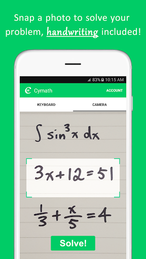 Cymath - Math Problem Solver - Image screenshot of android app