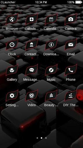 Cool tech theme: Nero Black Magic cube design - Image screenshot of android app