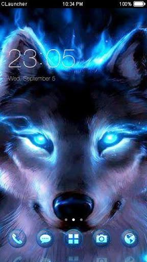 Wolf Blue Flames Theme Meizu - عکس برنامه موبایلی اندروید