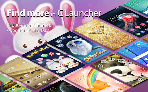 Love Rabbit Theme - Kawaii Cute Bunny Comic Theme - عکس برنامه موبایلی اندروید